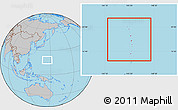 Gray Location Map of Northern Islands