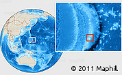 Shaded Relief Location Map of Saipan, highlighted country, within the entire country