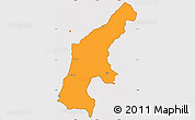 Political Simple Map of Saipan, cropped outside