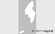 Gray Simple Map of Tinian, cropped outside