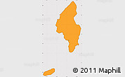 Political Simple Map of Tinian, cropped outside
