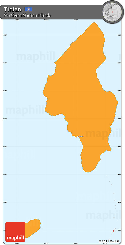 Political Simple Map of Tinian