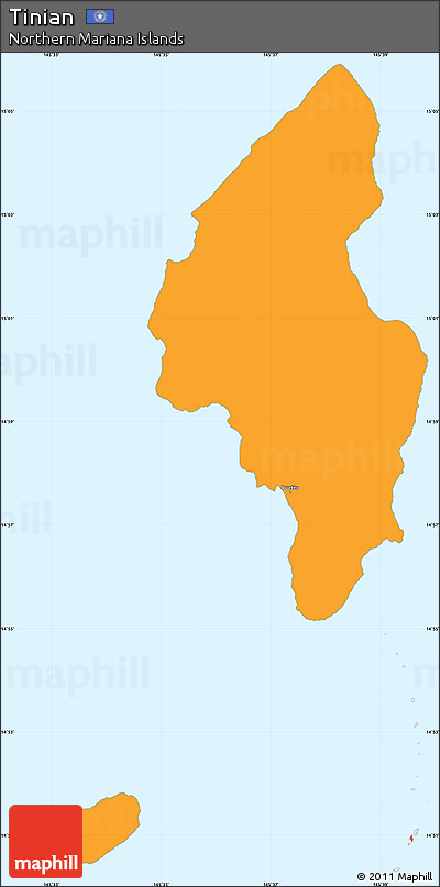 Political Simple Map of Tinian
