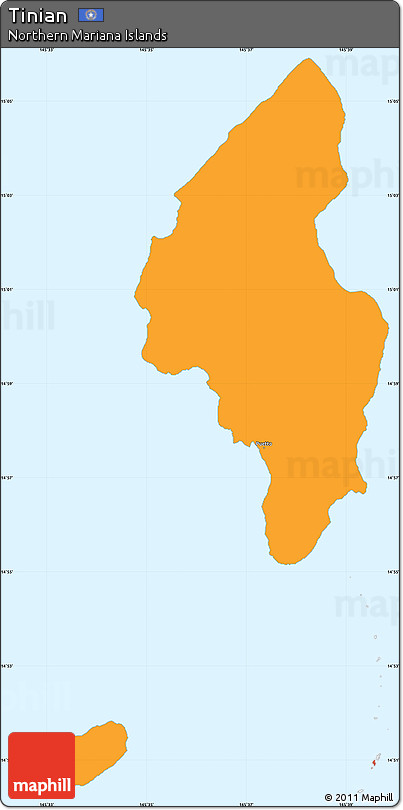 Political Simple Map of Tinian