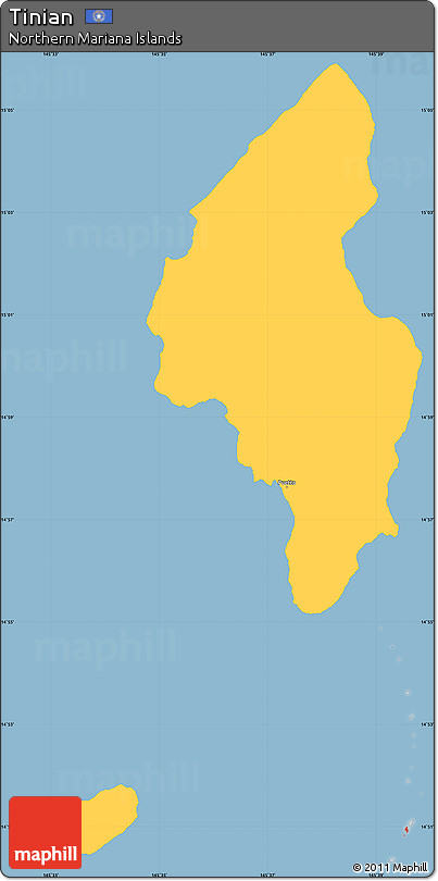 Savanna Style Simple Map of Tinian