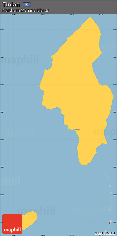 Savanna Style Simple Map of Tinian