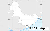 Silver Style Simple Map of Aust-Agder, single color outside