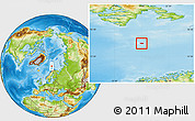 Physical Location Map of Bjornoya