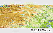 Physical Panoramic Map of Buskerud