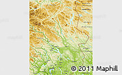 Physical 3D Map of Hedmark