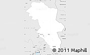 Silver Style Simple Map of Hedmark