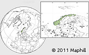 Savanna Style Location Map of Norway, blank outside
