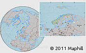 Savanna Style Location Map of Norway, gray outside, hill shading