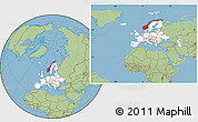 Savanna Style Location Map of Norway, highlighted continent, within the entire continent