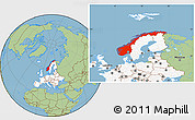Savanna Style Location Map of Norway, highlighted continent