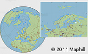 Savanna Style Location Map of Norway, hill shading inside