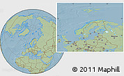 Savanna Style Location Map of Norway, hill shading outside