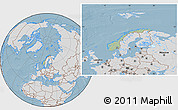 Savanna Style Location Map of Norway, lighten, desaturated, land only, hill shading
