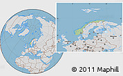 Savanna Style Location Map of Norway, lighten, desaturated, land only
