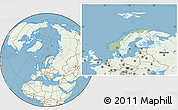 Savanna Style Location Map of Norway, lighten, land only