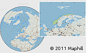 Savanna Style Location Map of Norway, lighten, semi-desaturated, land only