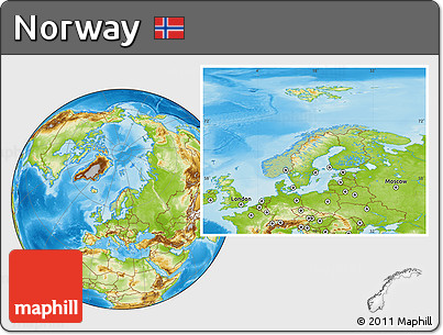 Savanna Style Location Map of Norway, physical outside