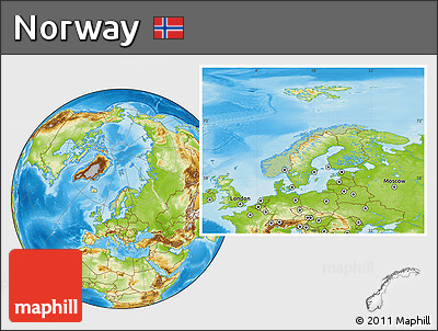 Savanna Style Location Map of Norway, physical outside