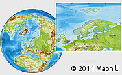 Savanna Style Location Map of Norway, physical outside