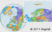 Savanna Style Location Map of Norway, political outside