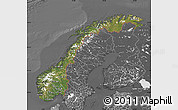 Satellite Map of Norway, desaturated