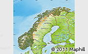 Satellite Map of Norway, physical outside