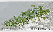 Satellite 3D Map of More og Romsdal, lighten, semi-desaturated
