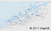 Silver Style 3D Map of More og Romsdal, single color outside