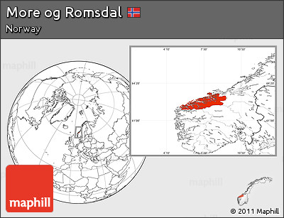 Blank Location Map of More Og Romsdal
