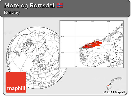 Blank Location Map of More Og Romsdal