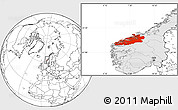 Blank Location Map of More og Romsdal, highlighted country