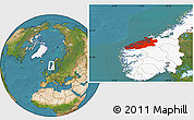 Satellite Location Map of More og Romsdal, highlighted country