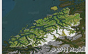 Satellite Map of More og Romsdal, darken