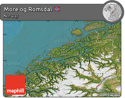 Satellite Map of More Og Romsdal