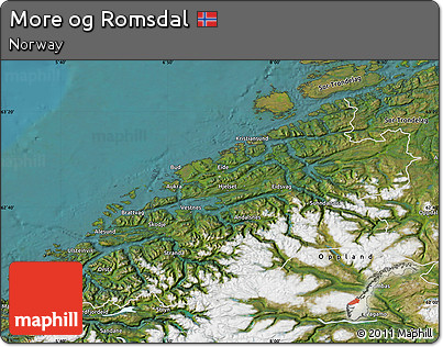 Satellite Map of More Og Romsdal