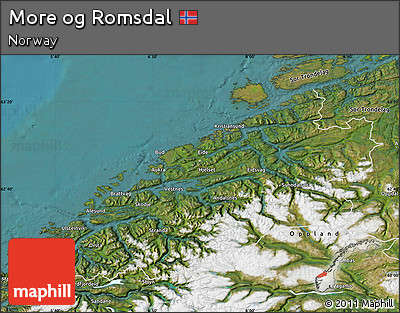 Satellite Map of More Og Romsdal