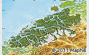 Satellite Map of More og Romsdal, physical outside