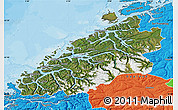 Satellite Map of More og Romsdal, political outside
