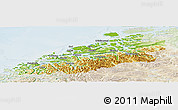 Physical Panoramic Map of More og Romsdal, lighten