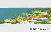 Physical Panoramic Map of More og Romsdal, satellite outside