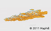 Political Panoramic Map of More og Romsdal, cropped outside