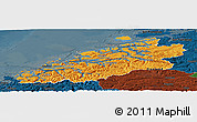 Political Panoramic Map of More og Romsdal, darken