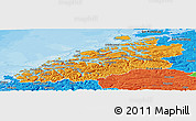 Political Panoramic Map of More og Romsdal