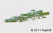 Satellite Panoramic Map of More og Romsdal, cropped outside