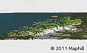 Satellite Panoramic Map of More og Romsdal, darken
